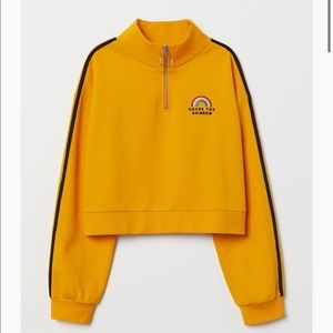 New H&M crop top sweater yellow